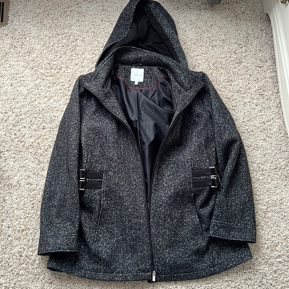 Croft&Barrow Black and White Trench Coat